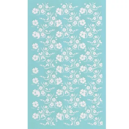 80x140mm Silk Screen for polymer clay - Island flower pattern x1