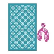 80x140mm Silk Screen for polymer clay - Daisies x1