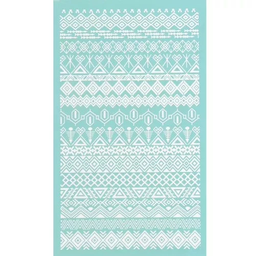 80x140mm Silk Screen for polymer clay - Ethnic pattern 1 x1