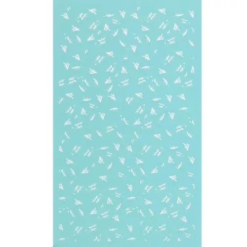 80x140mm Silk Screen for polymer clay - Small feather pattern x1
