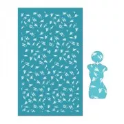 80x140mm Silk Screen for polymer clay - Small feather pattern x1