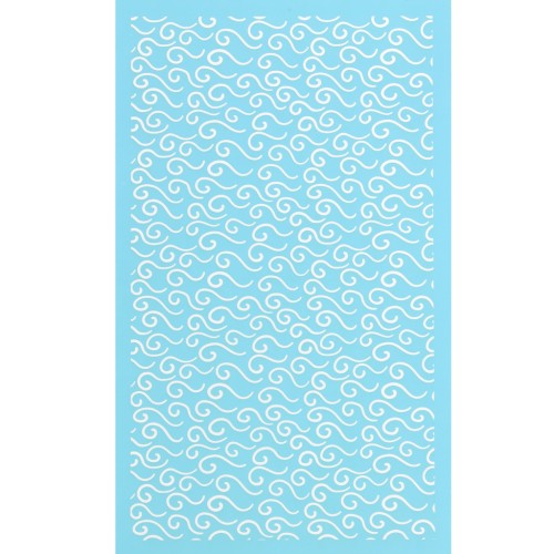80x140mm Silk Screen for polymer clay - Wave pattern 1 x1