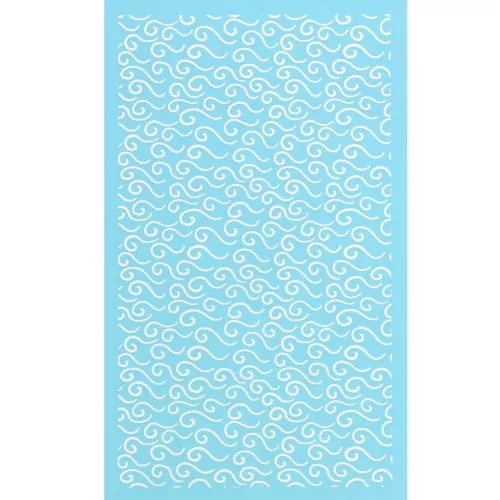 80x140mm Silk Screen for polymer clay - Wave pattern 1 x1