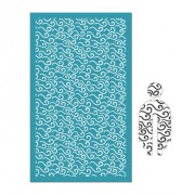 80x140mm Silk Screen for polymer clay - Wave pattern 1 x1