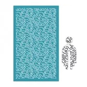 80x140mm Silk Screen for polymer clay - Wave pattern 1 x1