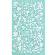 80x140mm Silk Screen for polymer clay - Floral pattern 1 x1
