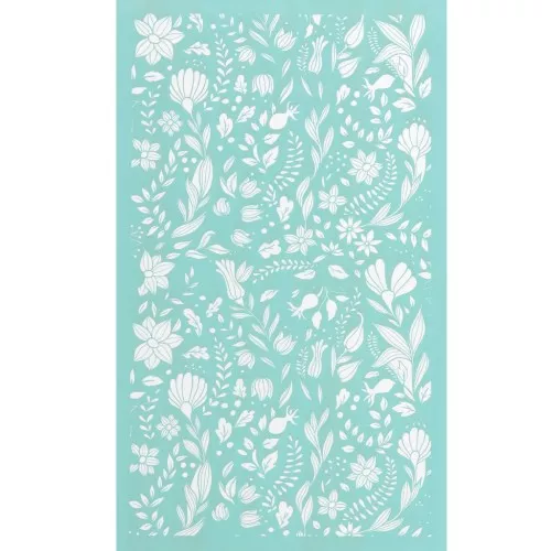 80x140mm Silk Screen for polymer clay - Floral pattern 1 x1