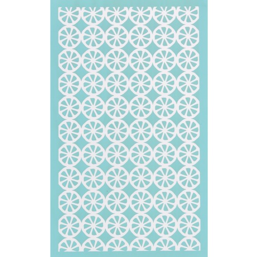 80x140mm Silk Screen for polymer clay - Half orange pattern x1