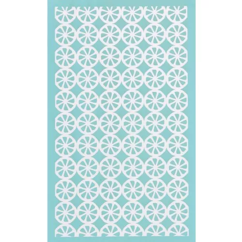 80x140mm Silk Screen for polymer clay - Half orange pattern x1