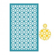 80x140mm Silk Screen for polymer clay - Half orange pattern x1