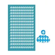80x140mm Silk Screen for polymer clay - Houndstooth pattern x1