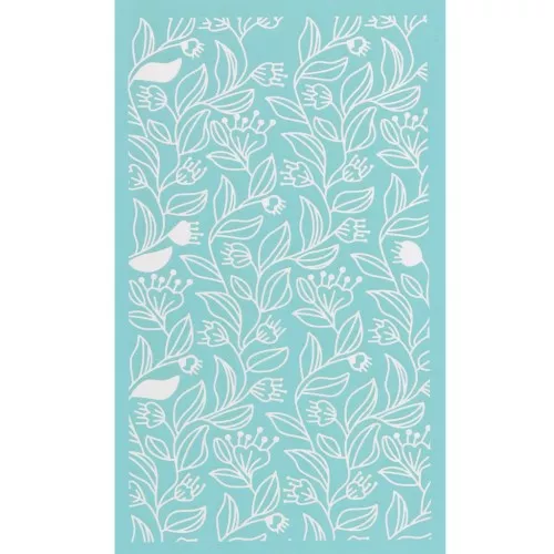 80x140mm Silk Screen for polymer clay - Floral pattern 2 x1