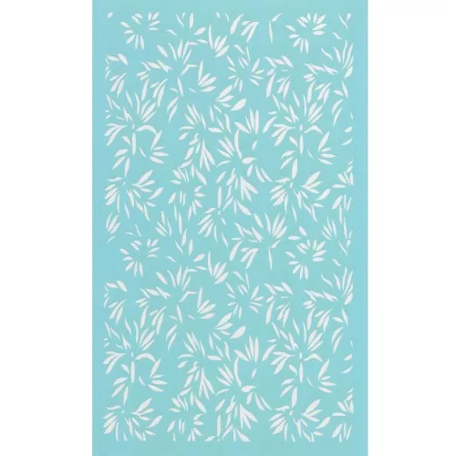 80x140mm Silk Screen for polymer clay - Bamboo leaf pattern x1