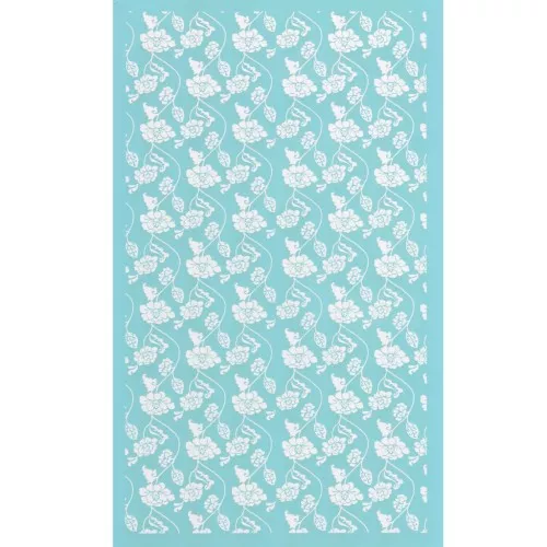80x140mm Silk Screen for polymer clay - Flower pattern x1
