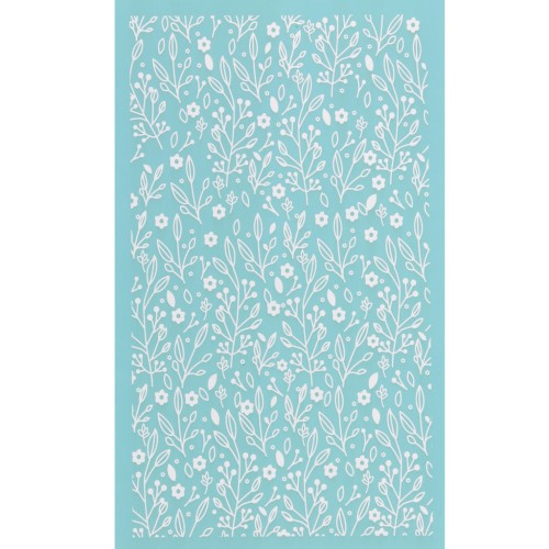 80x140mm Silk Screen for polymer clay - Floral pattern 3 x1
