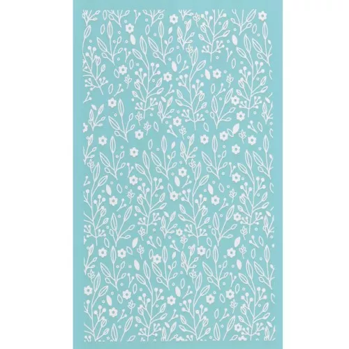 80x140mm Silk Screen for polymer clay - Floral pattern 3 x1