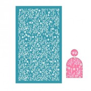 80x140mm Silk Screen for polymer clay - Floral pattern 3 x1