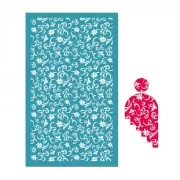 80x140mm Silk Screen for polymer clay - arabesque pattern x1