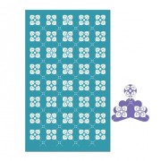 80x140mm Silk Screen for polymer clay - Cement tile pattern x1