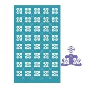 80x140mm Silk Screen for polymer clay - Cement tile pattern x1