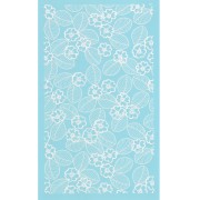 80x140mm Silk Screen for polymer clay - Leaves and flowers x1