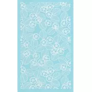 80x140mm Silk Screen for polymer clay - Leaves and flowers x1