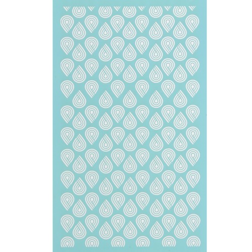80x140mm Silk Screen for polymer clay - Drop pattern x1