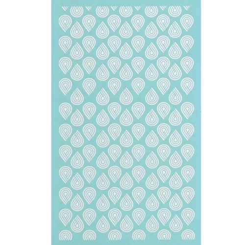80x140mm Silk Screen for polymer clay - Drop pattern x1
