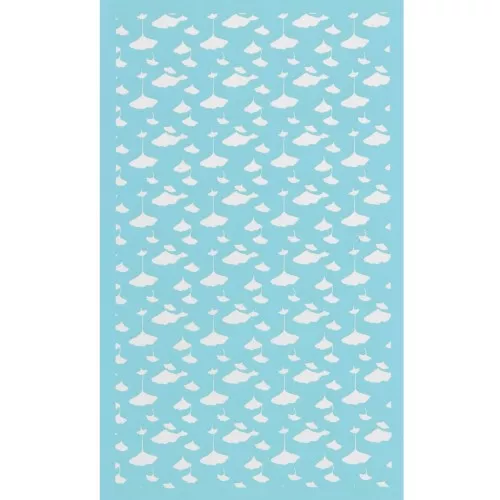 80x140mm Silk Screen for polymer clay - Ginkgo leaf pattern x1