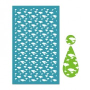 80x140mm Silk Screen for polymer clay - Ginkgo leaf pattern x1