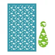 80x140mm Silk Screen for polymer clay - Ginkgo leaf pattern x1