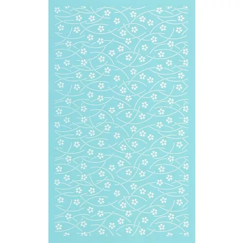 80x140mm Silk Screen for polymer clay - Small flower pattern x1
