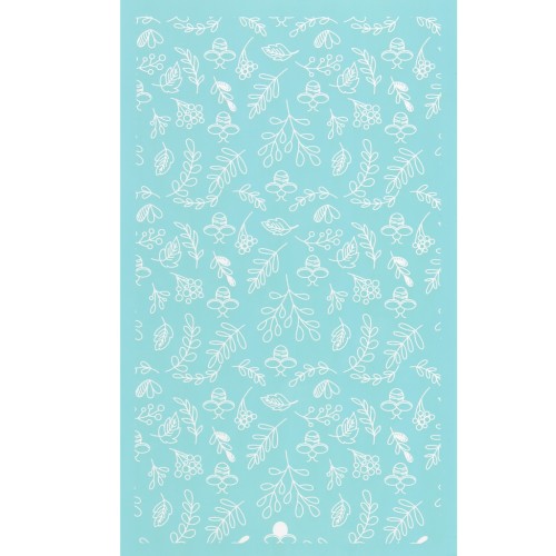 80x140mm Silk Screen for polymer clay - Bee and foliage pattern x1