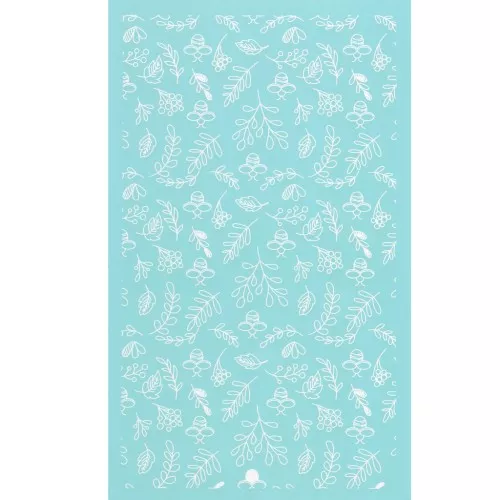 80x140mm Silk Screen for polymer clay - Bee and foliage pattern x1
