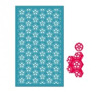 80x140mm Silk Screen for polymer clay - Flower pattern 2 x1