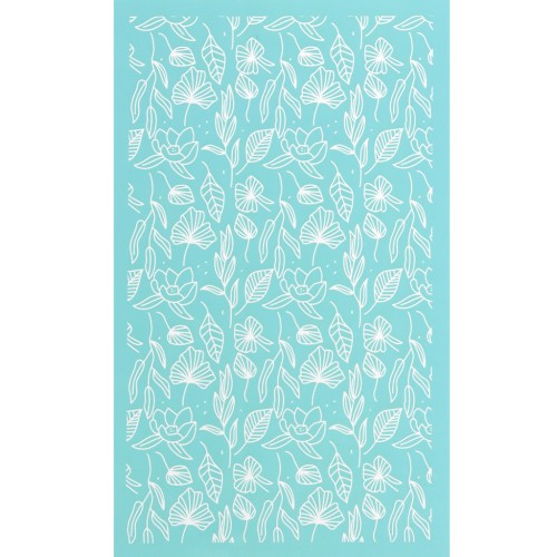 80x140mm Silk Screen for polymer clay - Foliage pattern x1