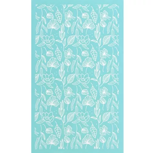 80x140mm Silk Screen for polymer clay - Foliage pattern x1