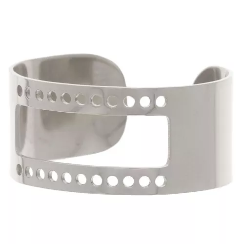 316L stainless steel Adjustable ring for bead weaving - T52 to T60 x1