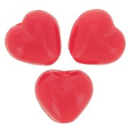 6x6.5mm Heart beads - Opaque Light Red x10g|raw }}