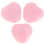 6x6.5mm Heart beads - Opaque Pink x10g|raw }}