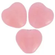 6x6.5mm Heart beads - Milky Pink x10g