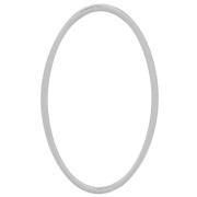 26x16mm Oval weaving and mounting ring - Silver Tone x1