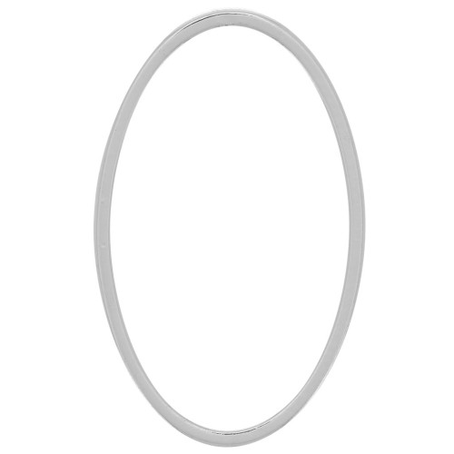 26x16mm Oval weaving and mounting ring - Silver Tone x1