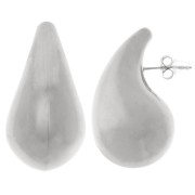 39x21mm 304 stainless steel Domed drop earstuds x2|raw }}