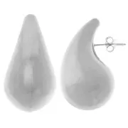 39x21mm 304 stainless steel Domed drop earstuds x2