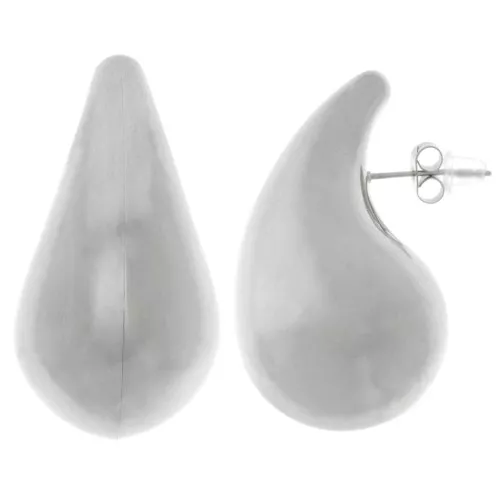 39x21mm 304 stainless steel Domed drop earstuds x2