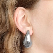 39x21mm 304 stainless steel Domed drop earstuds x2