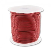 Leather cord 3mm Red x 25m