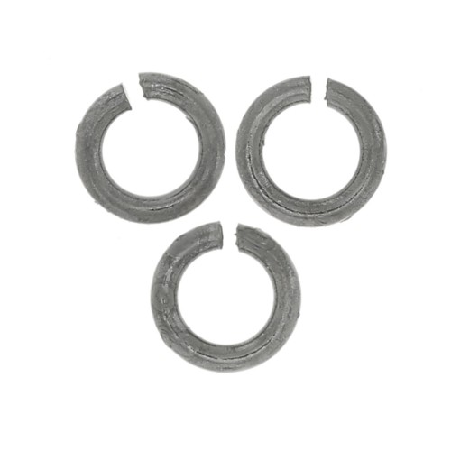 3x0.6mm Open jump rings - Black x2g