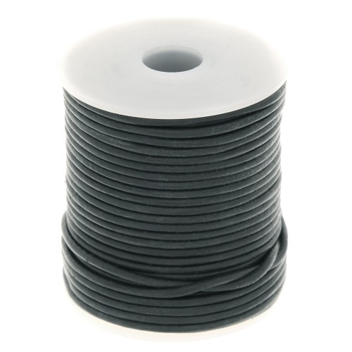 Leather cord 2mm night blue x 25m